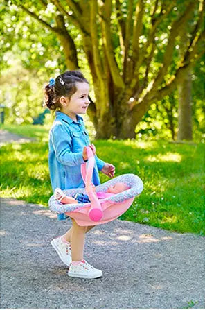 Corolle Floral Baby Doll Carrier Seat – Fits Dolls up to 17” Corolle