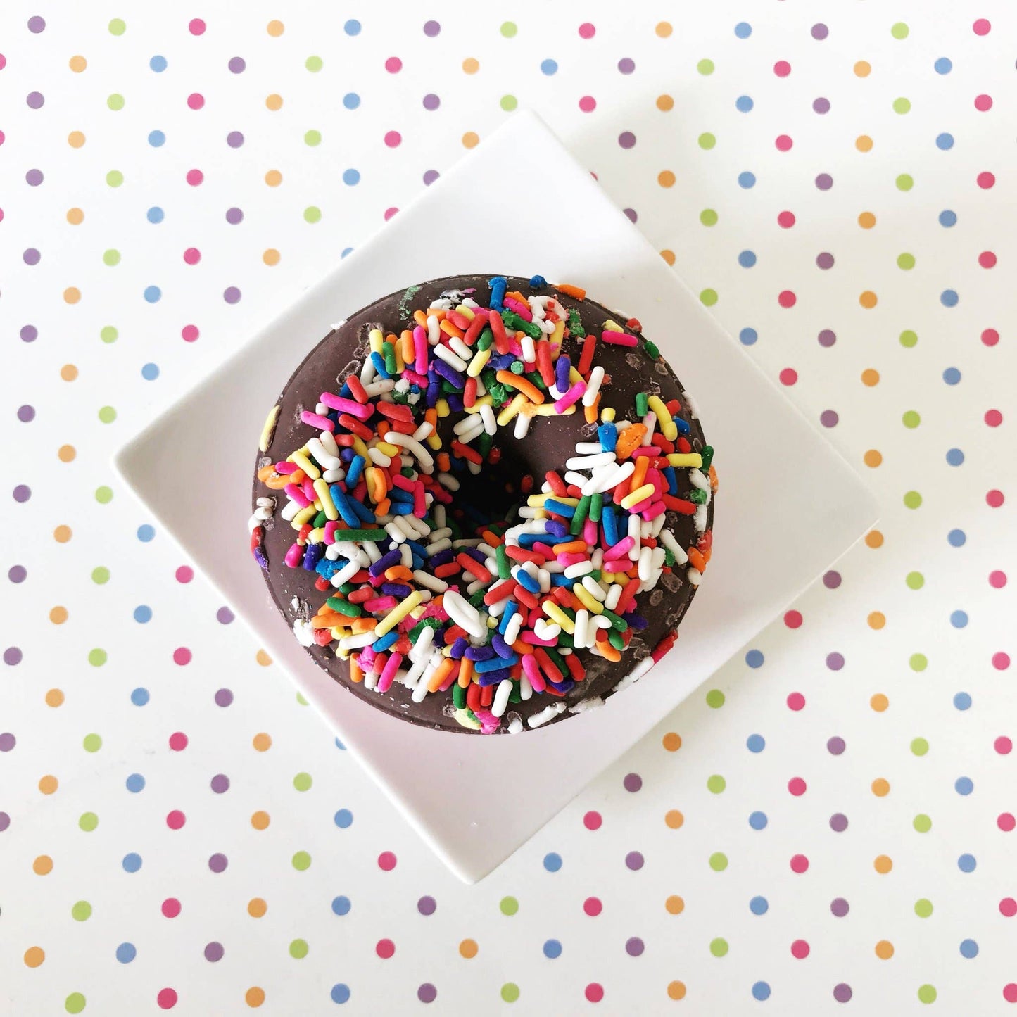 Chocolate Strawberry Vegan Bath Bomb Doughnut With Cocoa Butter Icing