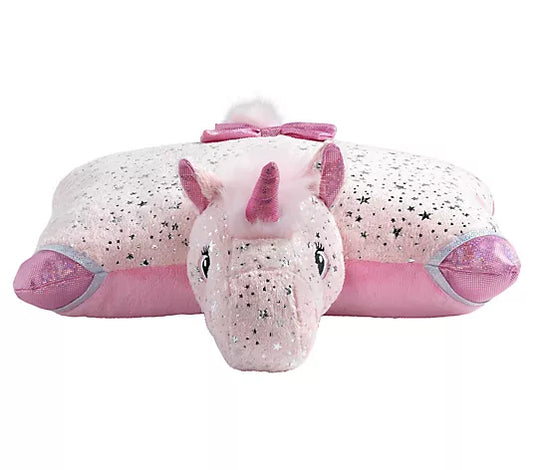 Pink Sparkle Unicorn Pillow Pet
