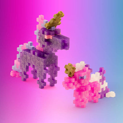 PlusPlus Glitter Unicorns Tube 100 Piece Set For Creative Play