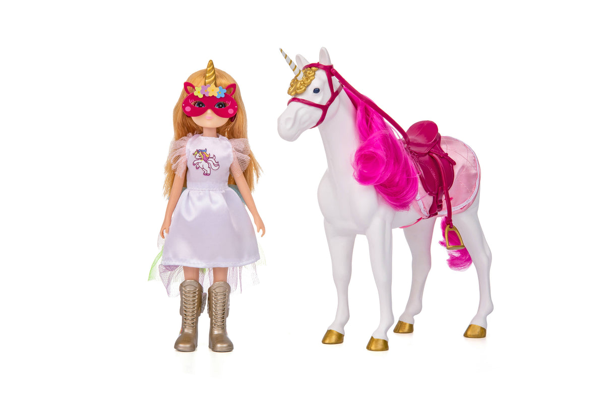 Olivia Unicorn Dress-Up Doll & Moonbeam Adventure Playset