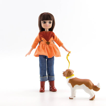 Walk in the Park Lottie Doll with Rescue Dog – Gold Collection