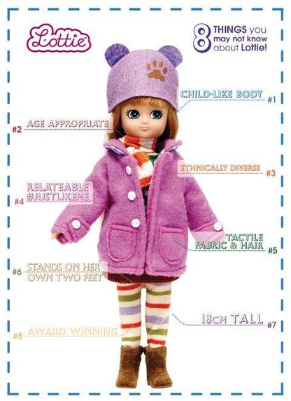 Walk in the Park Lottie Doll with Rescue Dog – Gold Collection