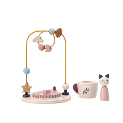 Wooden Bead Maze After The Rain Gear Set With Bead Circuit And Cup Spin