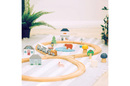 Bigjigs Woodland Animal Train Set
