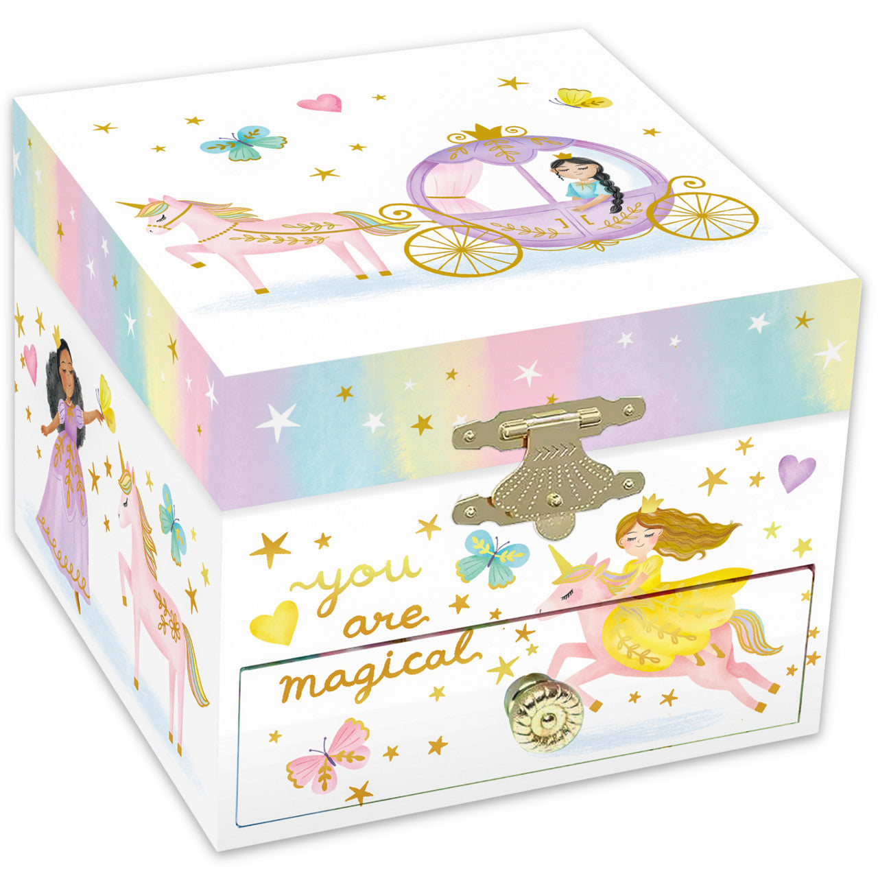Perfect Princess™ Deluxe Musical Jewelry Box – Magical Princess Keepsake Box with Spinning Princess