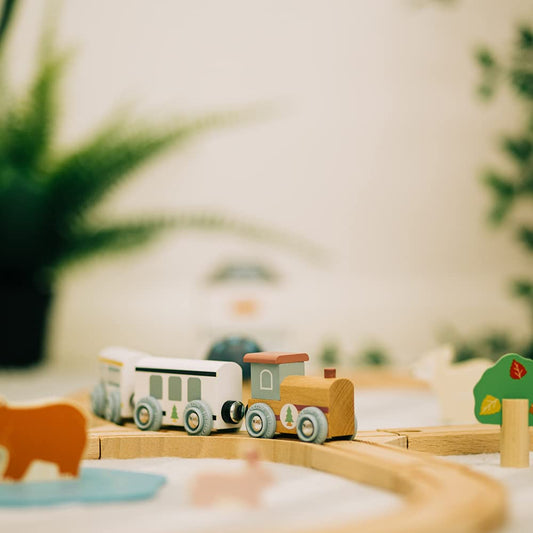 Bigjigs Woodland Animal Train Set Charlie Anne's Closet 