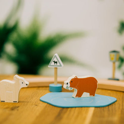 Bigjigs Woodland Animal Train Set