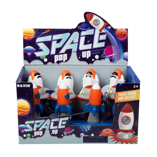Space Pop Up Rocket Toy – Press & Release Rocket Launcher for Kids