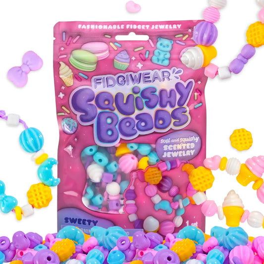 Squishy Beads Fidget Jewelry Set | Sweety Scented Stretch Bracelet US Toy