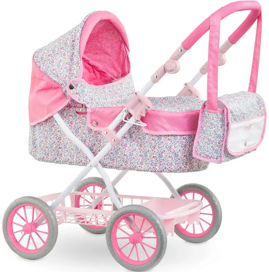 Corolle Floral Baby Doll Stroller & Pram – Fits 12”–20” Dolls Corolle