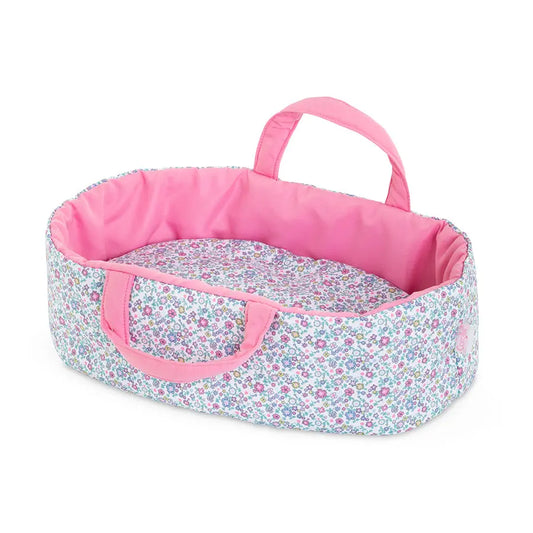 Corolle Bebe Flowered Carry Bed 12” – Soft Floral Baby Doll Carrier Bed Corolle