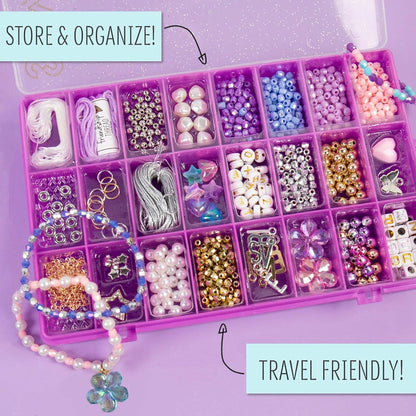 STMT DIY Glitz N’ Disco Jewelry Case – Bracelet & Jewelry Making Kit for Kids & Tweens