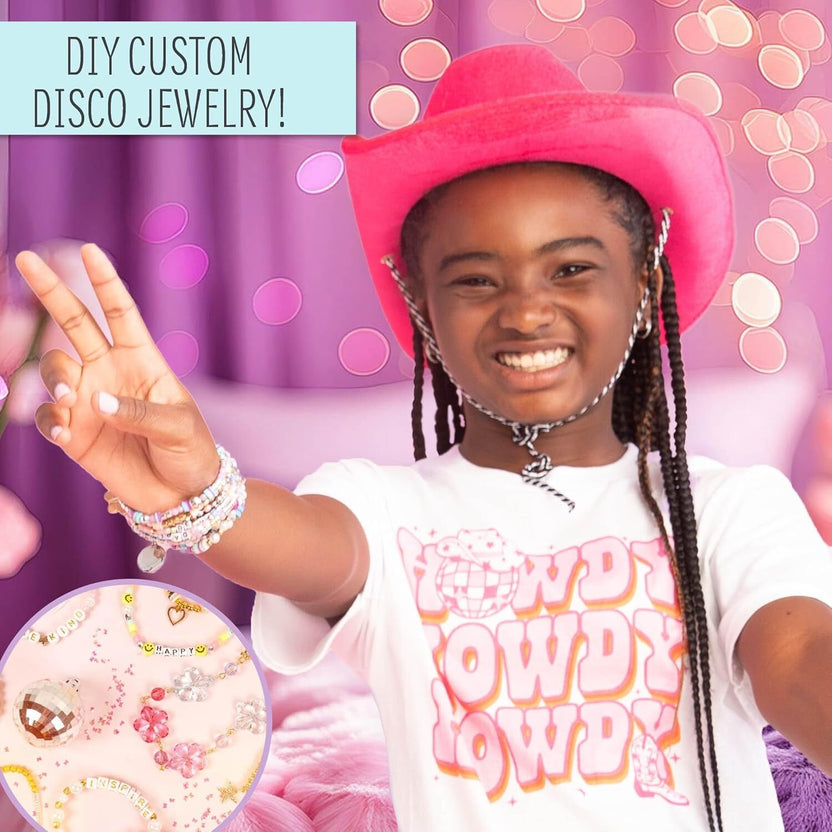 STMT DIY Glitz N’ Disco Jewelry Case – Bracelet & Jewelry Making Kit for Kids & Tweens
