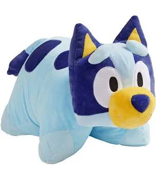 Bluey Pillow Pet Plush Folding Pillow – Soft Stuffed Animal & Kids Travel Pillow