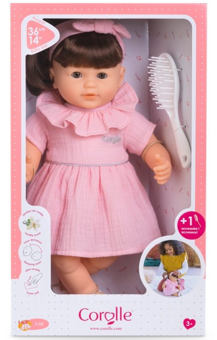 Corolle Julie 14” Baby Doll with Hairbrush