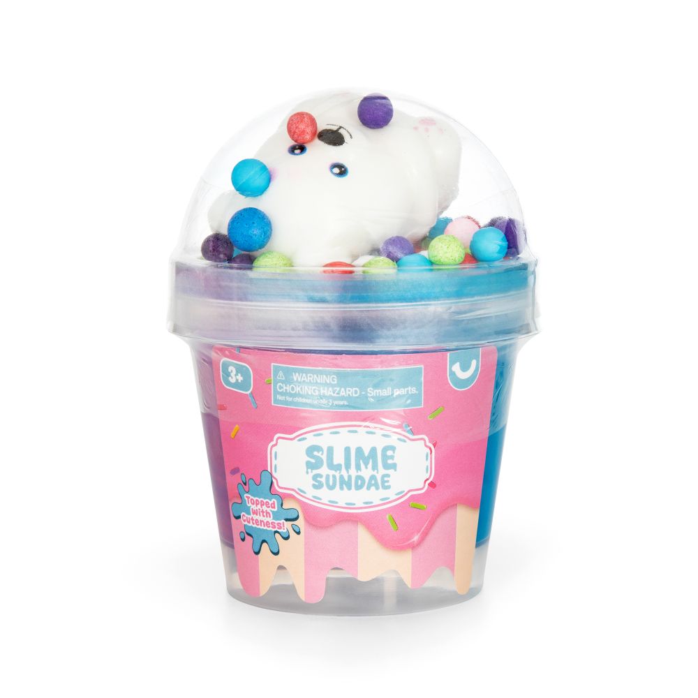 Slime Sundae with Squishy Animal Topper – Assorted Styles