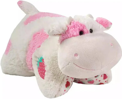 Pillow Pets Strawberry Scented Milkshake Cow Plush Pillow