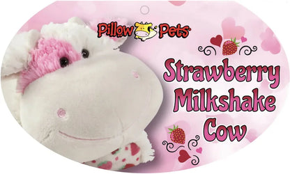 Pillow Pets Strawberry Scented Milkshake Cow Plush Pillow