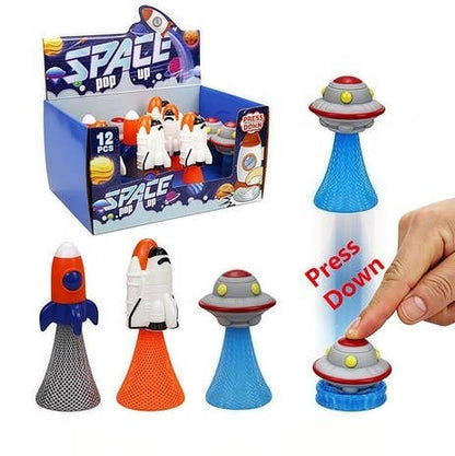 Space Pop Up Rocket Toy – Press & Release Rocket Launcher for Kids