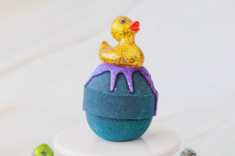 Disco Duck Bath Bomb With Toy Colorful Fizz For Kids
