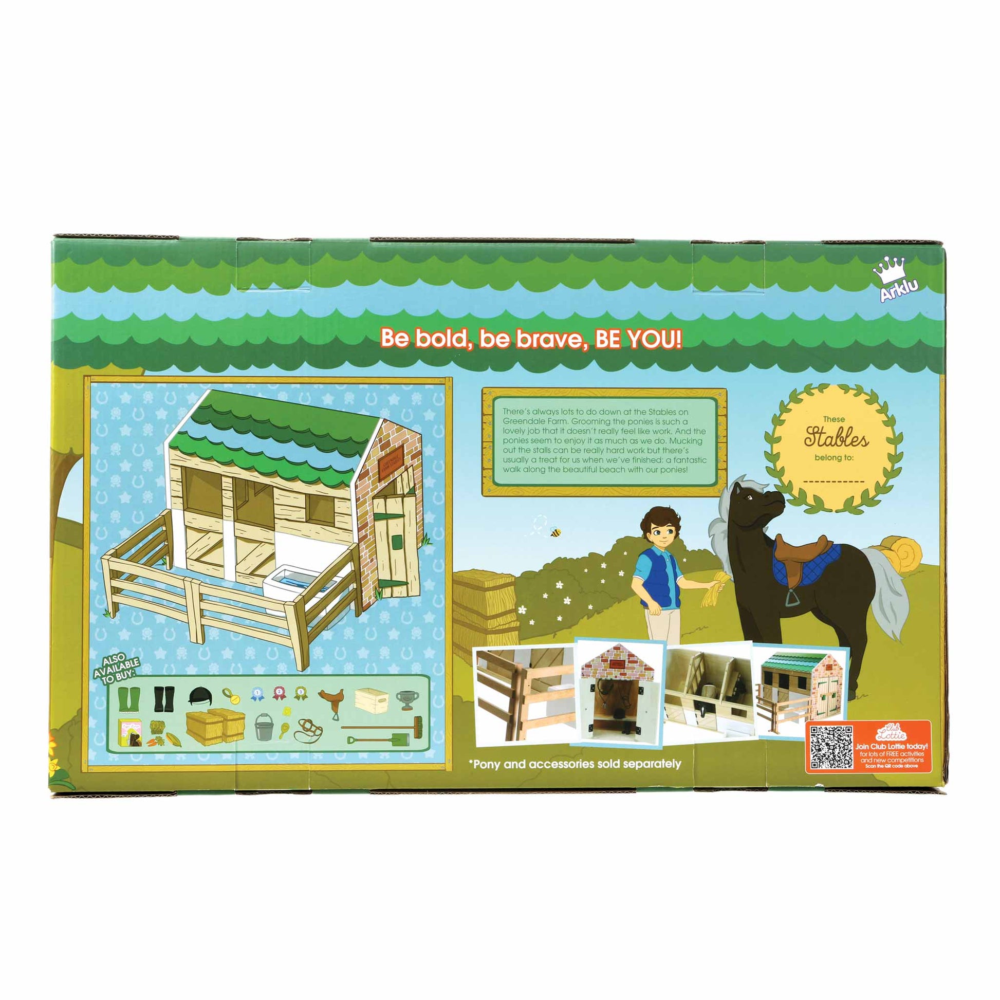 Lottie Wooden Horse Stables Playset