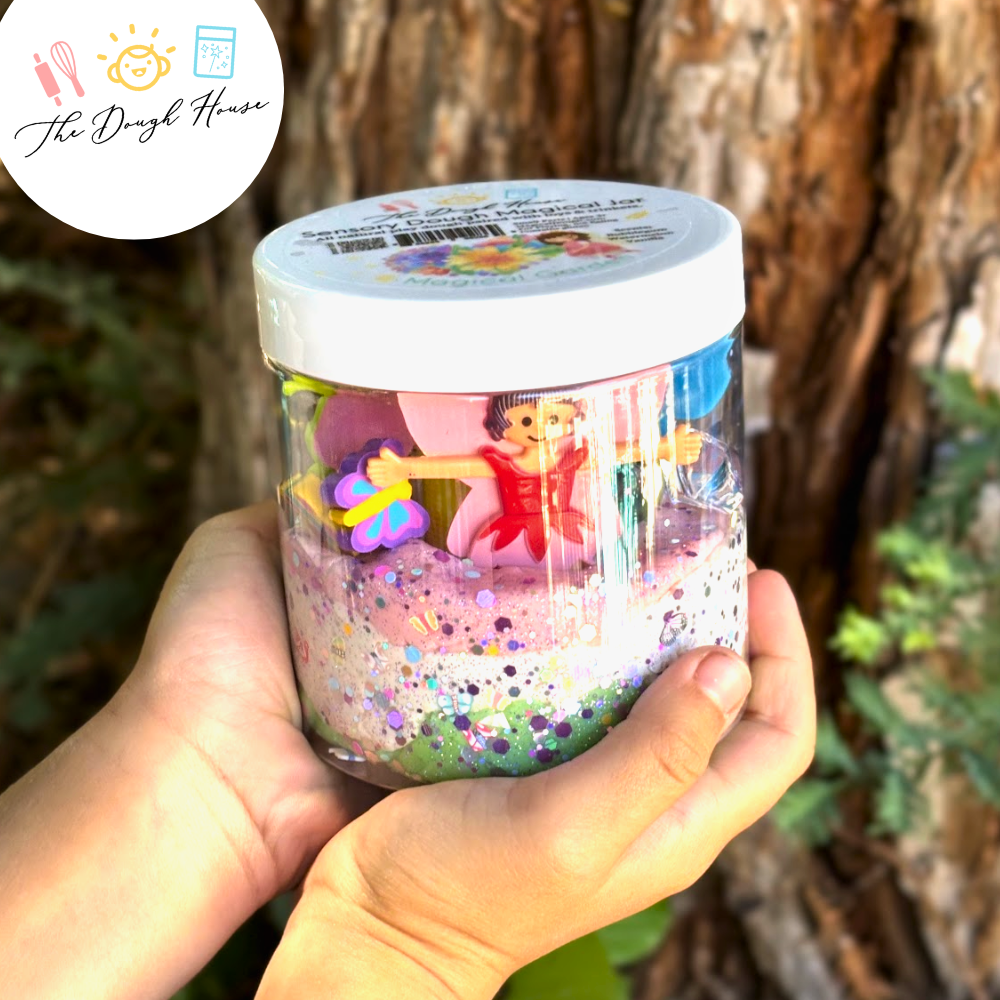 Super Size Girly Garden Sensory Dough Magical Jar
