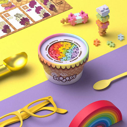Scooops Rainbow Sherbet Plus Plus Construction Set For Kids
