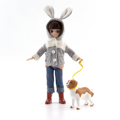 Walk in the Park Lottie Doll with Rescue Dog – Gold Collection