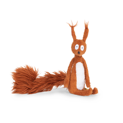 Squirrel Ecole Des Loisirs Plush Toy Cream Color for Kids Ages 10 Months and Up