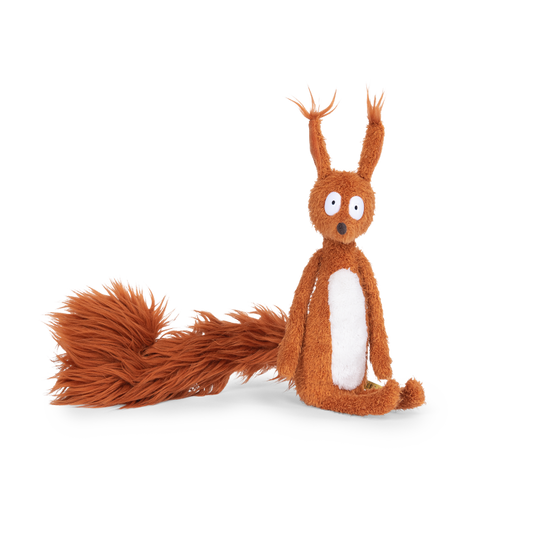 Squirrel Ecole Des Loisirs Plush Toy Cream Color for Kids Ages 10 Months and Up